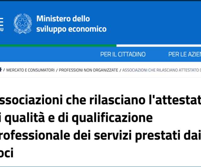 OTTO nell’elenco MISE delle Associazioni